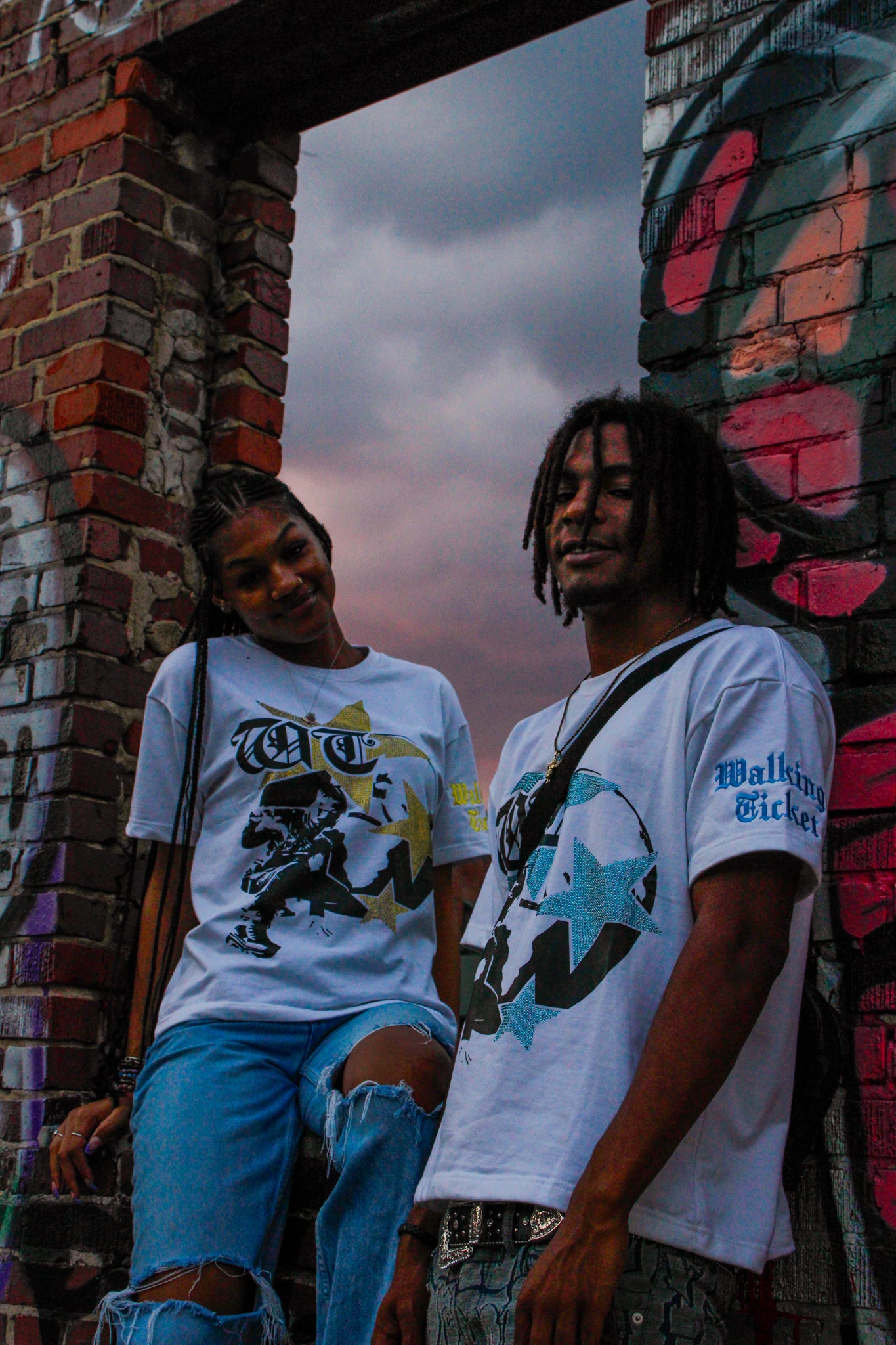 Yellow "Global Assassin" Rhinestone Tee