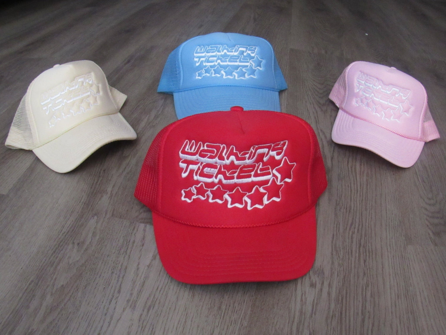 "Shooting Star" V.2 Collection Apparel & Accessories Walking Ticket Clothing Red/White